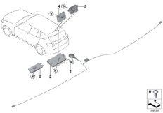 Elem. poj. wzmacniacza antenowego (65_2968) dla BMW X3 G01 X3 30dX SAV RUS