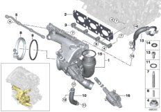 Turbosprężarka ze smarowaniem (11_5607) dla MINI F56 Cooper 3-drzwiowy USA