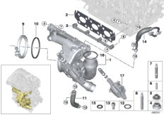 Turbosprężarka ze smarowaniem (11_5488) dla MINI F55 Cooper 5-drzwiowy ECE