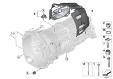 Skrzynia bieg., mocowanie/Elementy dod. (23_1263) dla BMW 3' F34 GT LCI 320d Gra ECE