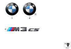 Emblematy / Ciągi napisów (51_9177) dla BMW 3' F80 M3 LCI M3 Lim USA
