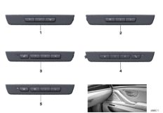 Panel obsł. funkcji dod. foteli z przodu (61_3322) dla BMW 5' F11 LCI 520d Tou ECE