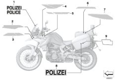 Naklejka na poj. służb. (51_9394) dla BMW F 850 GS (0B09, 0B19) USA