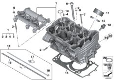 Głowica cylindrowa (11_6653) dla BMW F 800 GT 17 (0B53, 0B63) ECE
