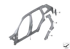 Szkielet boczny, środek (41_2798) dla BMW X3 G01 X3 20i SAV ECE