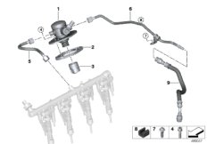 Pompa wysokociśnieniowa/przewody (13_2114) dla BMW 3' G20 330iX Lim USA