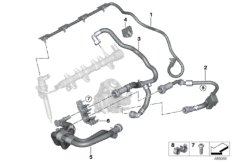 Przewody paliwa/Elementy mocujące (13_2010) dla BMW 5' G31 520d Tou ECE