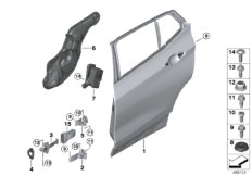 Tylne drzwi - zawias/hamulec drzwi (41_2748) dla BMW X2 F39 X2 M35iX SAC USA