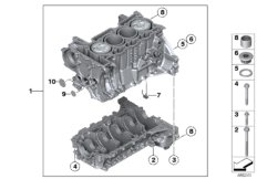 Blok silnika (11_4990) dla BMW 3' F30 316i Lim ECE