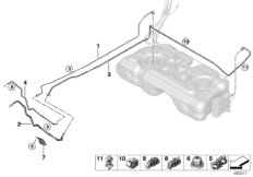 Przewód paliwa/Elementy mocujące (16_1371) dla MINI Cabrio F57 Cooper Cabrio ECE