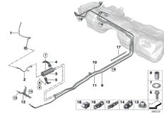 Przewód paliwa / Filtr paliwa (16_1285) dla BMW 3' F35 LCI 330Li Lim CHN