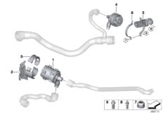 Elektryczna pompa wody / mocowanie (17_1279) dla BMW 5' G30 530i Lim ECE
