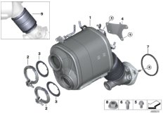 Katalizator/Przeciwpyłk. filtr paliwowy (18_1222) dla BMW 5' G31 M550dX Tou ECE
