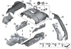 Osłona term. turbosprężarki (11_6539) dla BMW 7' G12 750i Lim USA