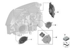 Elem. pojedyncze reflektora elektronika (63_1997) dla BMW X5 G05 X5 40iX SAV THA