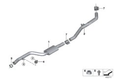 Katalizator/Przednia część tłumika (18_1463) dla BMW X5 G05 X5 40iX SAV USA