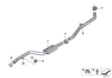 Katalizator/Przednia część tłumika (18_1463) dla BMW X5 G05 X5 40iX SAV ECE