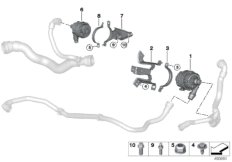 Elektryczna pompa wody / mocowanie (17_1333) dla BMW X7 G07 X7 40iX SAV RUS
