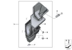 Tłumik szmerów ssania/wkład filtra/HFM (13_2084) dla BMW 3' G20 320d Lim ECE