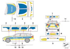 Oklejenie Policja Nordrhein-Westfalen (51_5742) dla BMW 3' F31 LCI 320dX Tou ECE