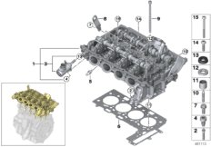 Głowica cylindrów/elementy dod. (11_6782) dla MINI Cabrio F57 Cooper S Cabrio ECE