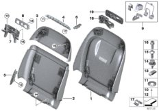 Fotel przedni, osłony oparcia (52_4367) dla BMW X7 G07 X7 30dX SAV ECE