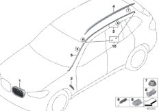 Zewnętrzne osłony / Kratka ozdobna (51_5795) dla BMW X4 G02 X4 M40iX SAC ECE