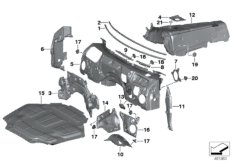 Izolacja dźwiękowa przednia (51_A019) dla BMW Z4 G29 Z4 30i Roa USA