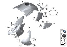 Elementy obudowy - elementy dod. (46_1139) dla BMW R 1200 GS 08 (0303,0313) ECE