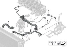 Węże płynu chłodzącego układu chłodzenia (17_0870) dla BMW 2' F46 Gran Tourer 218d Gra ECE