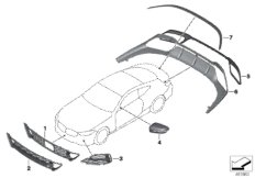 Doposażenie w pakiet karbonowy (03_4935) dla BMW 8' G15 M850iX Cou ECE