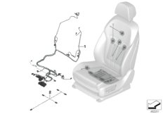 Zestaw kabli przedniego fotela (61_5974) dla BMW X7 G07 X7 40iX SAV ECE