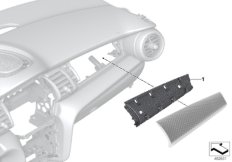 Wspornik przyrządów/Elementy dod. (51_A087) dla MINI Cabrio F57 Cooper S Cabrio ECE