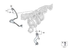 Dopływ oleju, turbosprężarka (11_7791) dla BMW 5' G30 530iX Lim ECE
