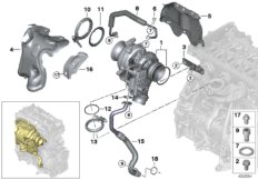 Turbosprężarka ze smarowaniem (11_5873) dla BMW 1' F20 LCI 114d 5-d ECE