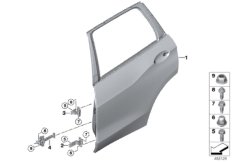 Tylne drzwi - zawias/hamulec drzwi (41_3001) dla BMW X7 G07 X7 30dX SAV ECE