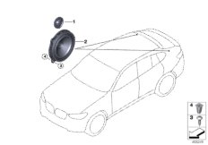 Poj. części głośnika słupka D (65_3032) dla BMW X4 G02 X4 20dX SAC RUS
