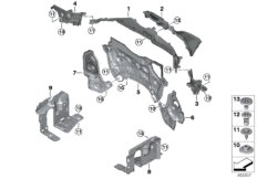 Elementy dod. przedziału silnika (51_A134) dla BMW X5 G05 X5 30dX SAV ECE