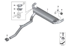 Układ wydechowy tylny (18_1521) dla BMW X7 G07 X7 40iX SAV ECE