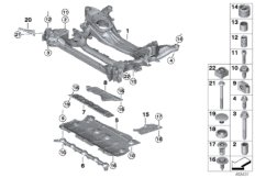 Wspornik przedniej osi, napęd na 4 koła (31_1553) dla BMW 3' G20 320dX Lim ECE