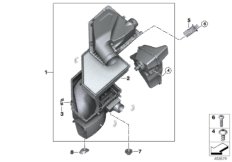 Tłumik szmerów ssania/wkład filtra/HFM (13_2148) dla BMW 3' G20 330d Lim ECE