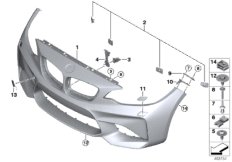 M Obudowa przednia (51_9906) dla BMW 2' F87 M2 M2 Cou ECE