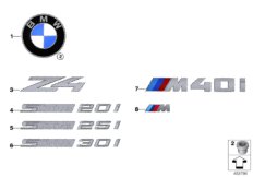 Emblematy / Ciągi napisów (51_A189) dla BMW Z4 G29 Z4 M40i Roa USA