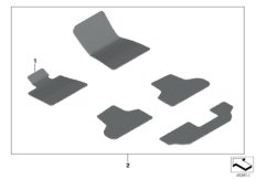 Dywaniki podłogowe (51_A190) dla BMW X5 G05 X5 40iX SAV IDN