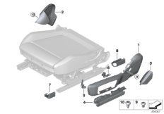 Fotel przedni - osłony fotela elektr. (52_4470) dla BMW 3' G20 M340i Lim USA