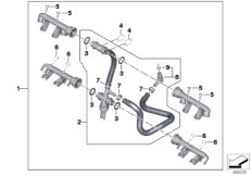 Dysze wtryskowe i przewody (13_2159) dla BMW S 1000 RR 19 (0E21, 0E23) ECE