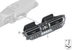 Panel obsługi automatycznej klimatyzacji (64_2463) dla BMW 3' G20 330iX Lim USA