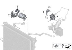 Elektryczna pompa wody / mocowanie (17_1400) dla BMW 5' G30 540iX Lim USA