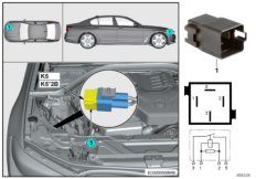 Przekaźnik went. elektr. silnika K5 (61_6071) dla BMW 3' G20 318d Lim ECE