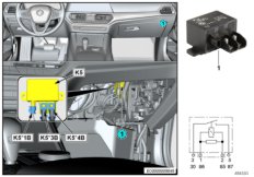 Przekaźnik went. elektr.silnika 850W K5 (61_6072) dla BMW 3' G20 330i Lim ECE